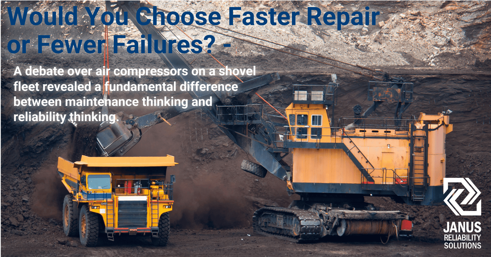 Wire rope shovel loading a haul truck in a Mine